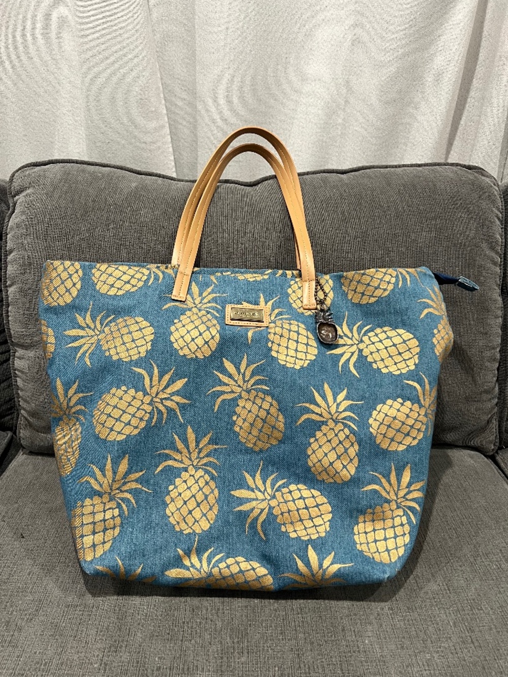 Caribbean Joe  Denim Tote Large Bag